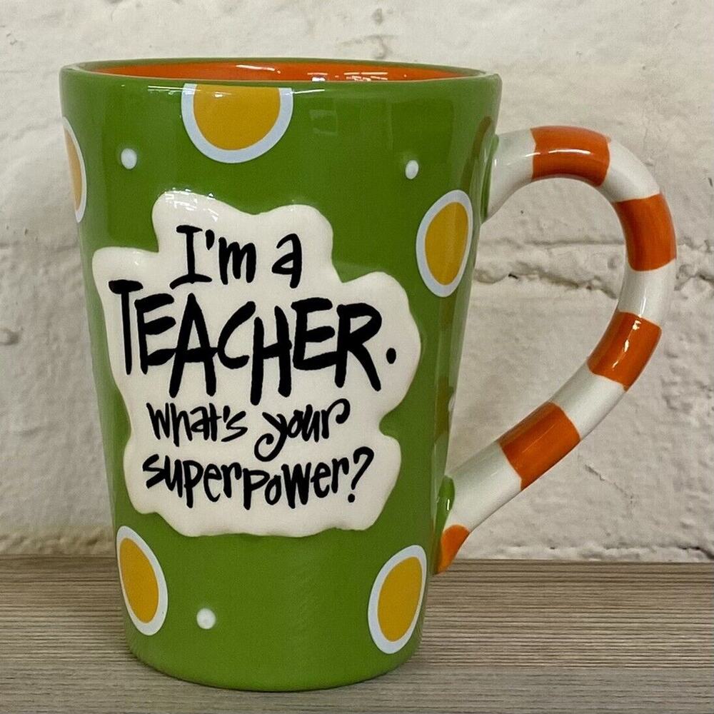 Joanne Sharpe "I'm a Teacher. What's your Superpower?" Mug Burton +‎ Burton 4.5"